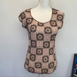 Forever 21 XXI Perfect Cotton Crocheted Top NWOT